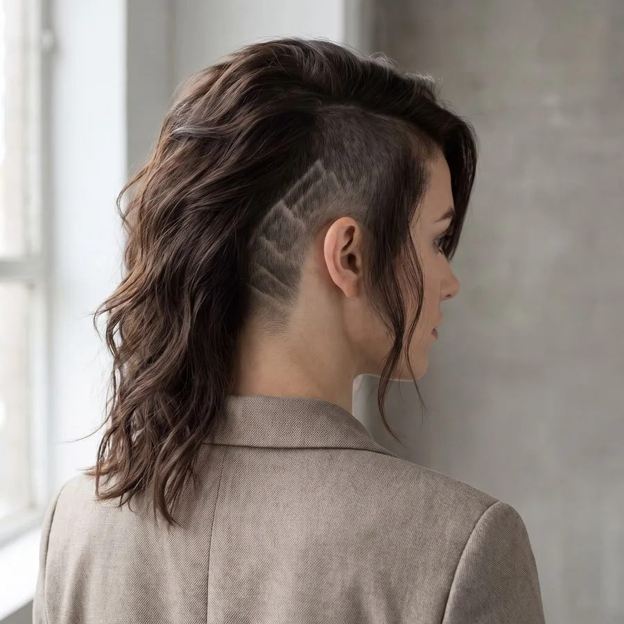 Undercut — long hair on top with one side shaved short in a sharp, distinct contrast